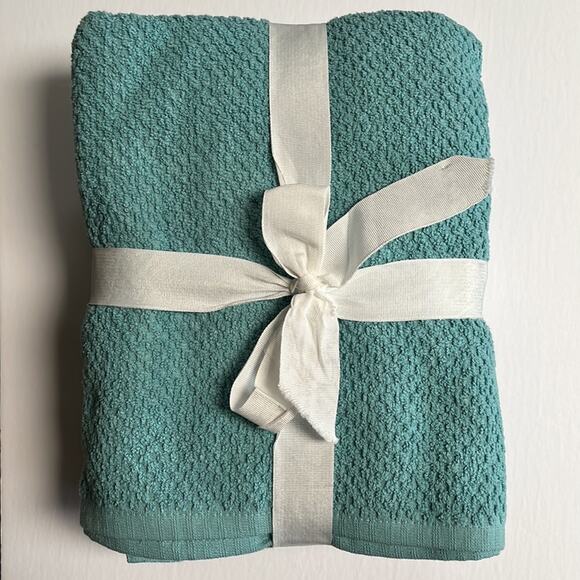 Truly Calm Towel Set Aqua Blue 6 Piece, Bath, Hand & Washcloths 100% Cotton - Picture 5 of 5